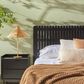 Walker Edison Cama Queen Platform Bed with Slatted Headboard in Black, , large