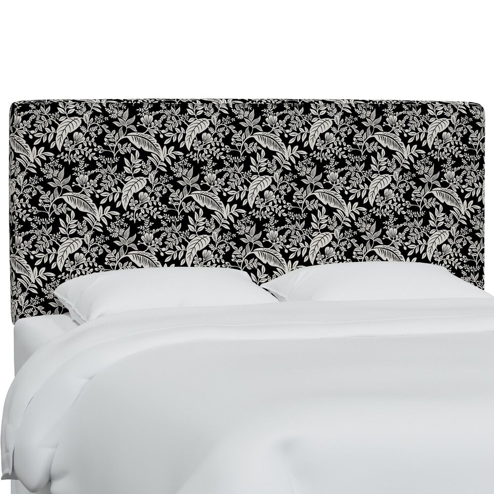Rifle Paper Co Crafted by Cloth & Company Elly Queen Headboard in Canopy Black/Cream, , large