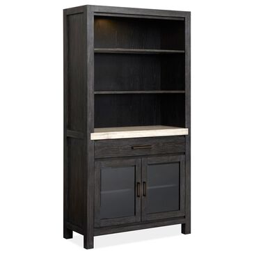 Nicolette Home Plum Creek Display Cabinet with Hutch in Ravenwood Black, , large