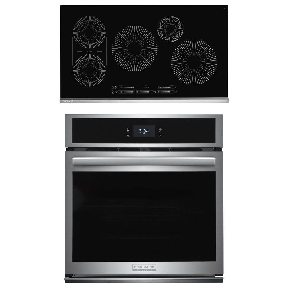 Frigidaire Gallery 2-Piece Kitchen Package with Stainless Steel 27" Built-In Convection Single Electric Wall Oven and Black 36" Induction Cooktop, , large