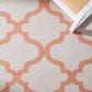 Safavieh Bermuda 3" x 5" Ivory and Rust Indoor/Outdoor Area Performance Rug, , large
