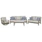 Ashley Rainier 4-Piece Patio Conversation Set in Beige, , large