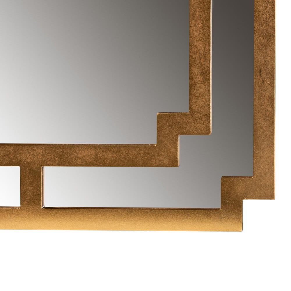 Baxton Studio Dayana Accent Wall Mirror in Antique Gold, , large