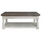 Ashley Havalance Lift Top Coffee Table in Weathered Gray and Vintage White, , large