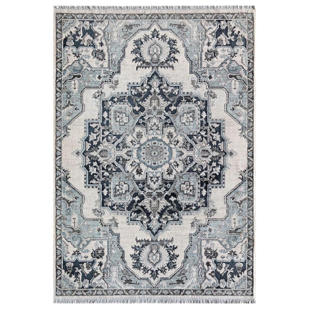 Rugs America Amari Icy Opal 2"6" x 8" Blue and Beige Runner, , large