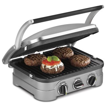 Cuisinart Griddler Indoor Grill with Griddle and Panini Press in Stainless Steel, , large