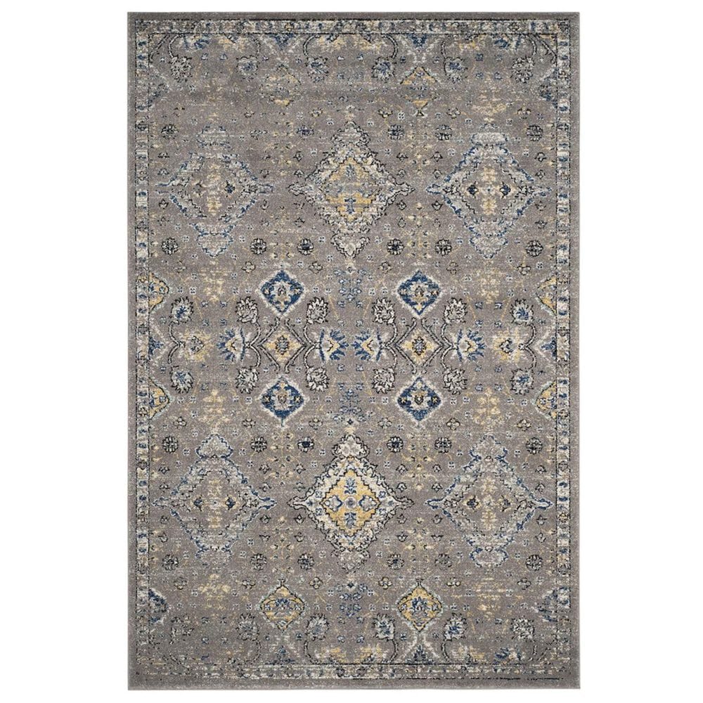 Safavieh Evoke EVK224G-5 5&#39;1&quot; x 7&#39;6&quot; Dark Grey/Yellow Area Rug, , large