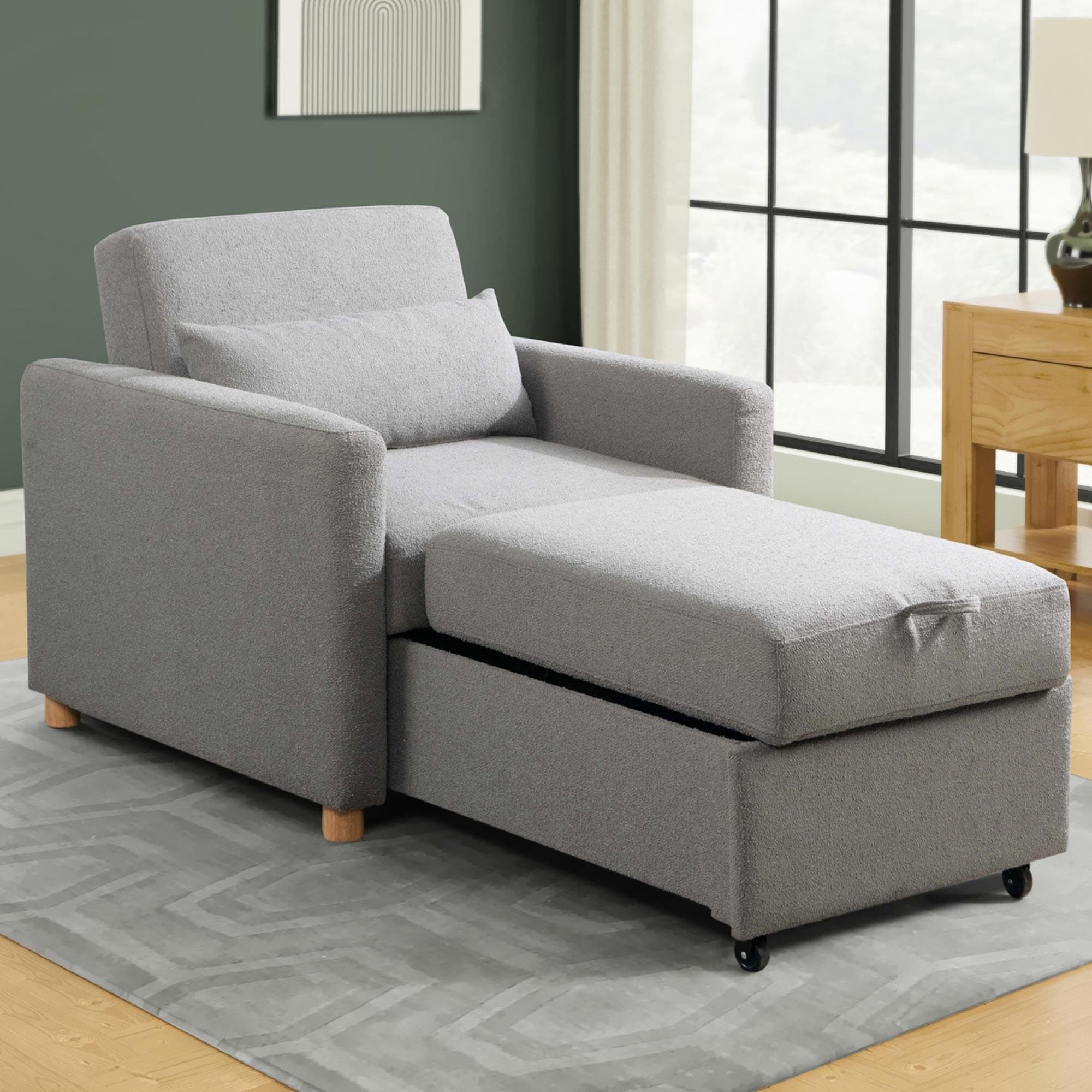 Serta Conley Convertible Chair in Grey