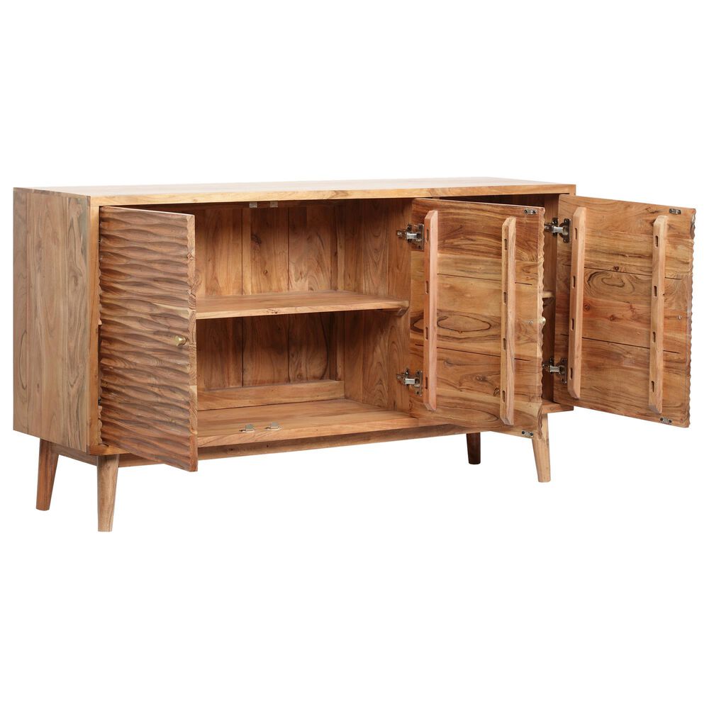 Hearth and Haven 3-Door Sideboard in Natural, , large