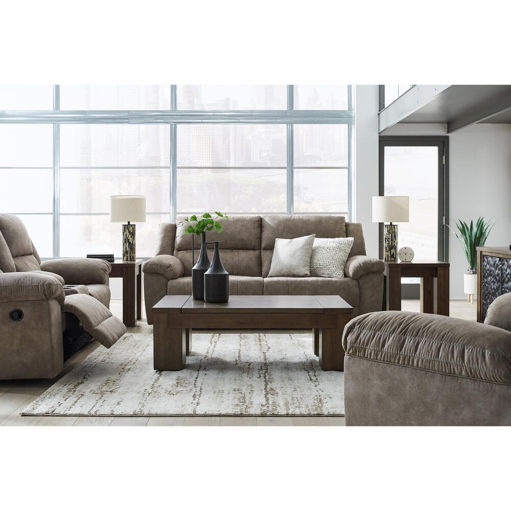 Ashley Laresview Manual Reclining Loveseat in Fossil, , large