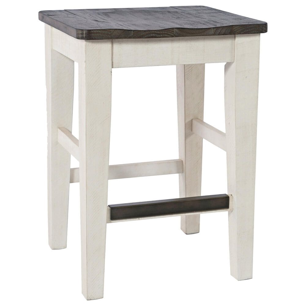 Waltham Madison County Sofa Console and 3 Stools in Vintage White and Barnwood, , large