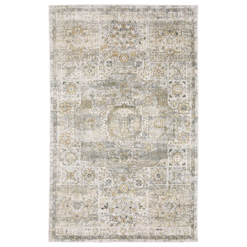 Oriental Weavers Windham Grey and Gold 10" x 14" Area Rug, , large