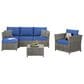 HOMLUX 6-Piece Patio Conversation Set in Navy Blue, , large