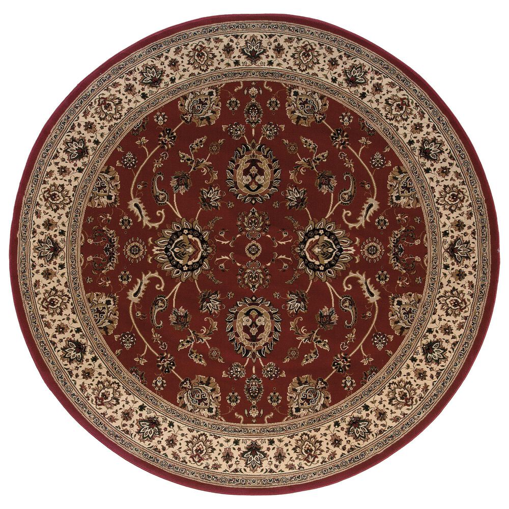 Oriental Weavers Ariana 130/8 6" Round Red Area Rug, , large