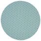 Nourison Twist Reversible 8" Round Aqua Indoor/Outdoor Area Rug, , large
