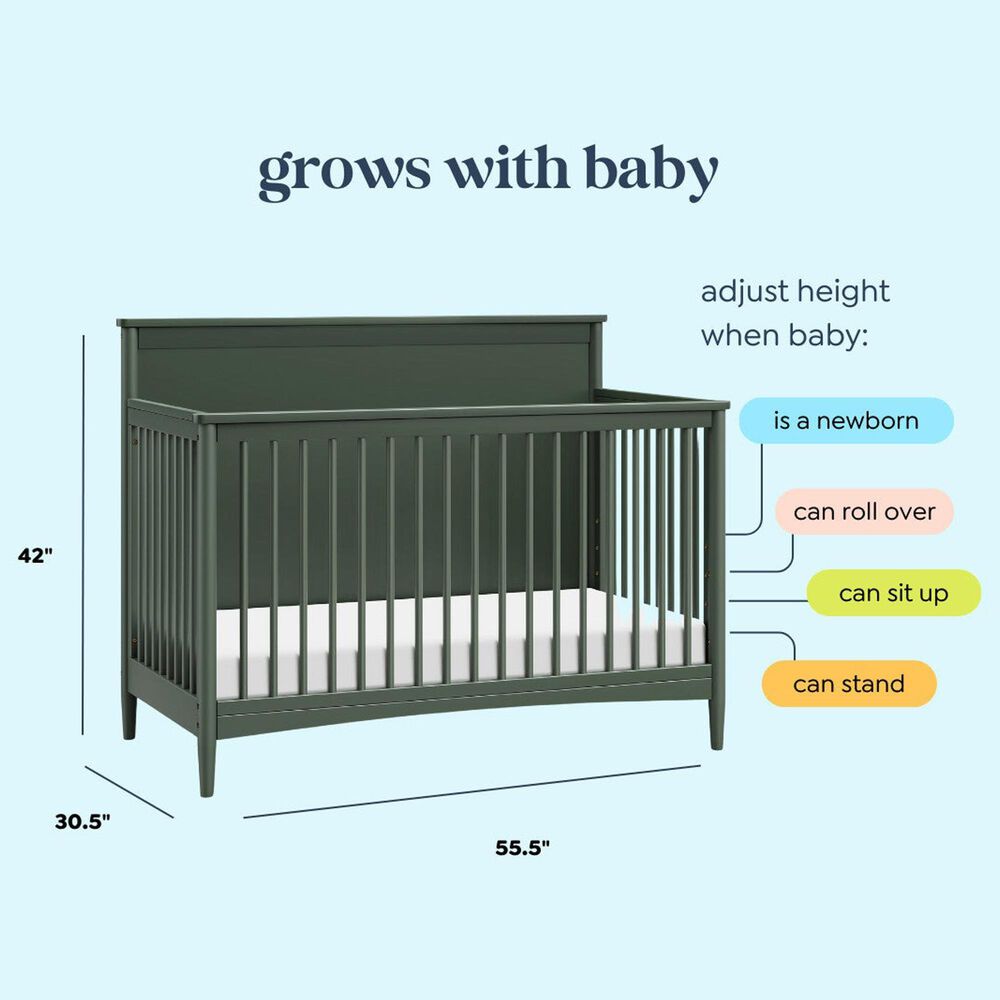 DaVinci Frem 4-in-1 Convertible Crib in Forest Green, , large