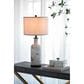 A&B Home Sarris Swirl Table Lamp in Gray and White, , large