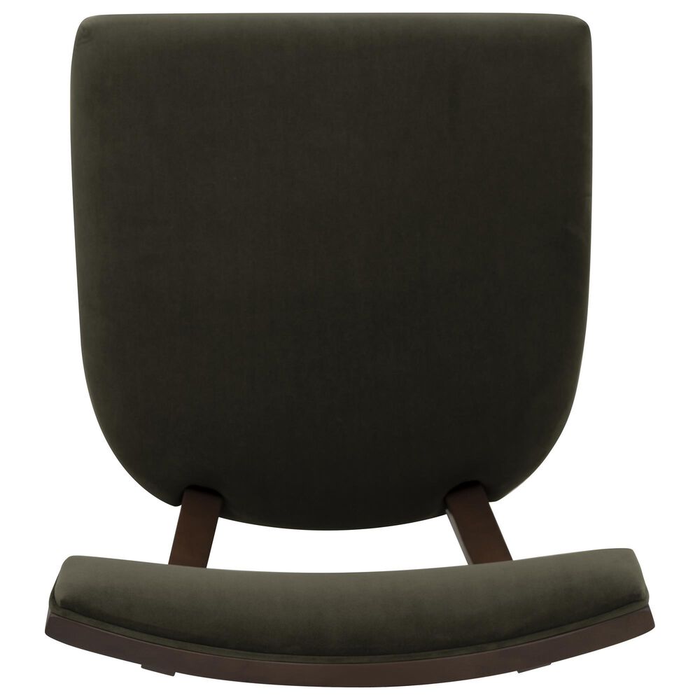 Linon Home Decor Ballard Side Chair with Green Cushion in Warm Maple Truffle, , large
