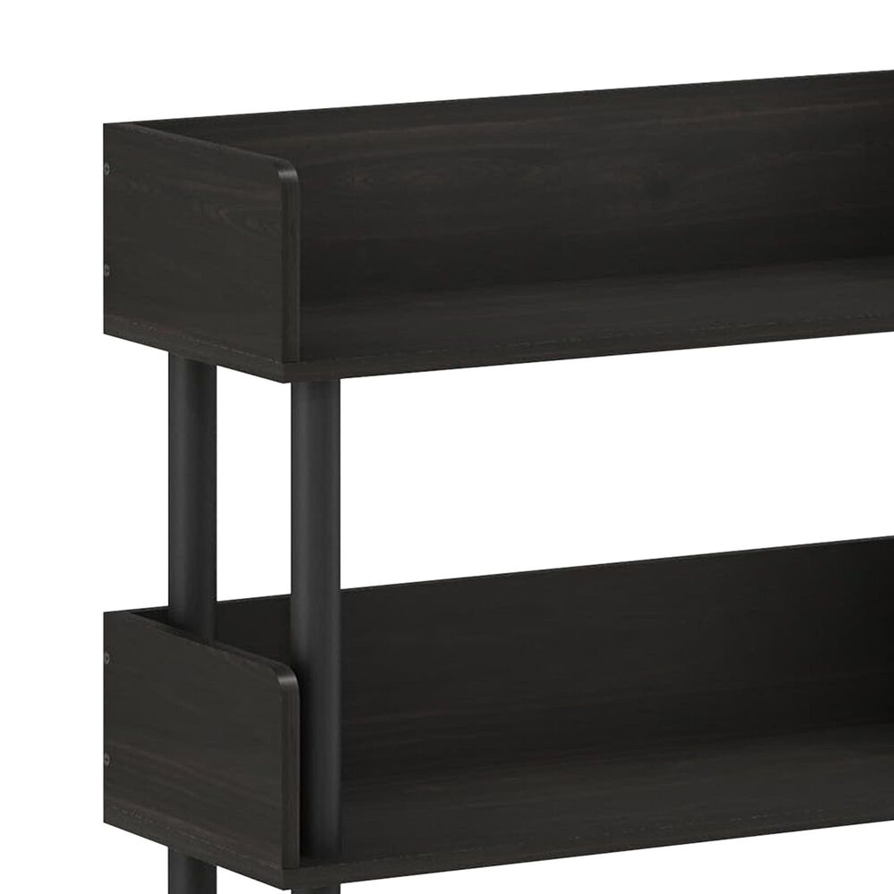 HOMLUX Turn-N-Tube 4-Tier Open Display Storage Bookshelf in Espresso, , large