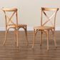 Baxton Studio Tartan Side Chair in Natural Brown (Set of 2), , large