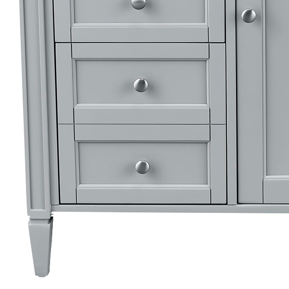 James Martin Vanities Brittany 48" Single Bathroom Vanity in Urban Gray with 3 cm Eternal Jasmine Pearl Quartz Top and Rectangle Sink, , large