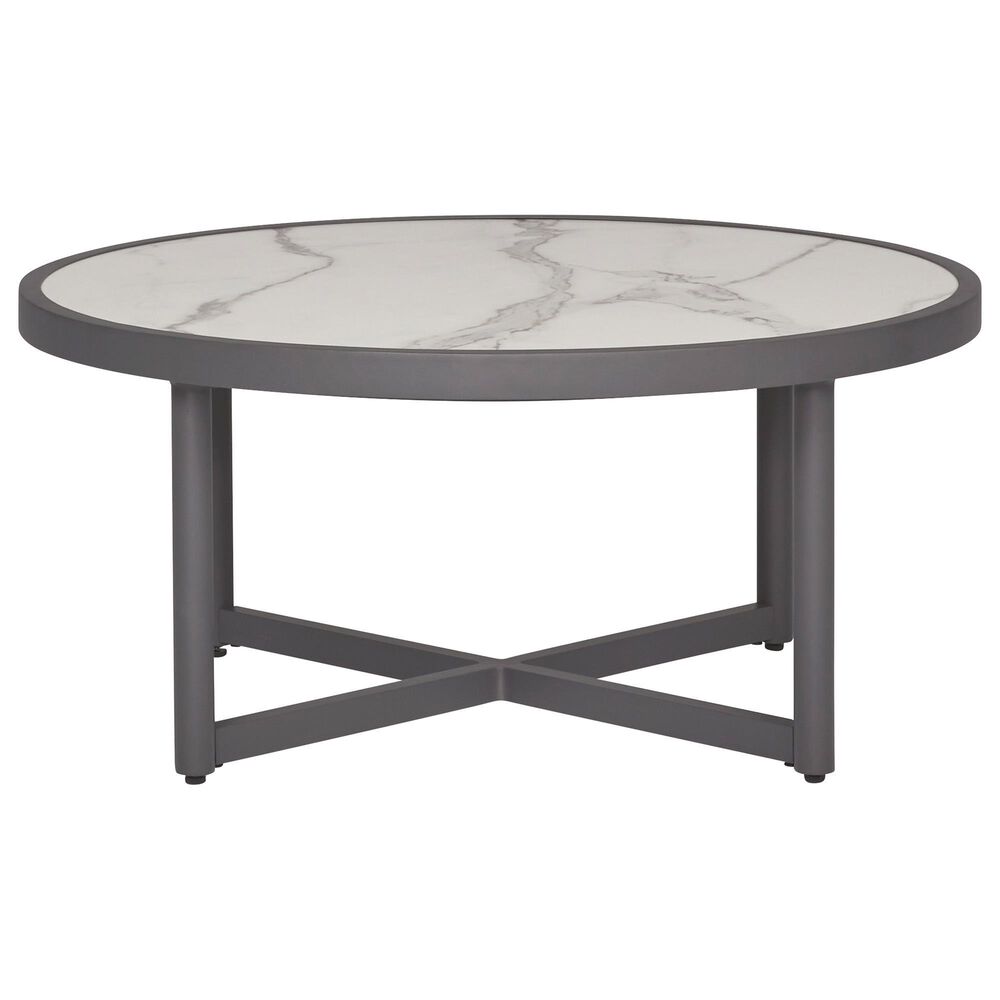 Ashley Ocean Beach Round Cocktail Table in Gray, , large