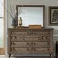 Belle Furnishings Americana Farmhouse 3 Piece Queen Sleigh Bedroom Set in Dusty Taupe and Black, , large