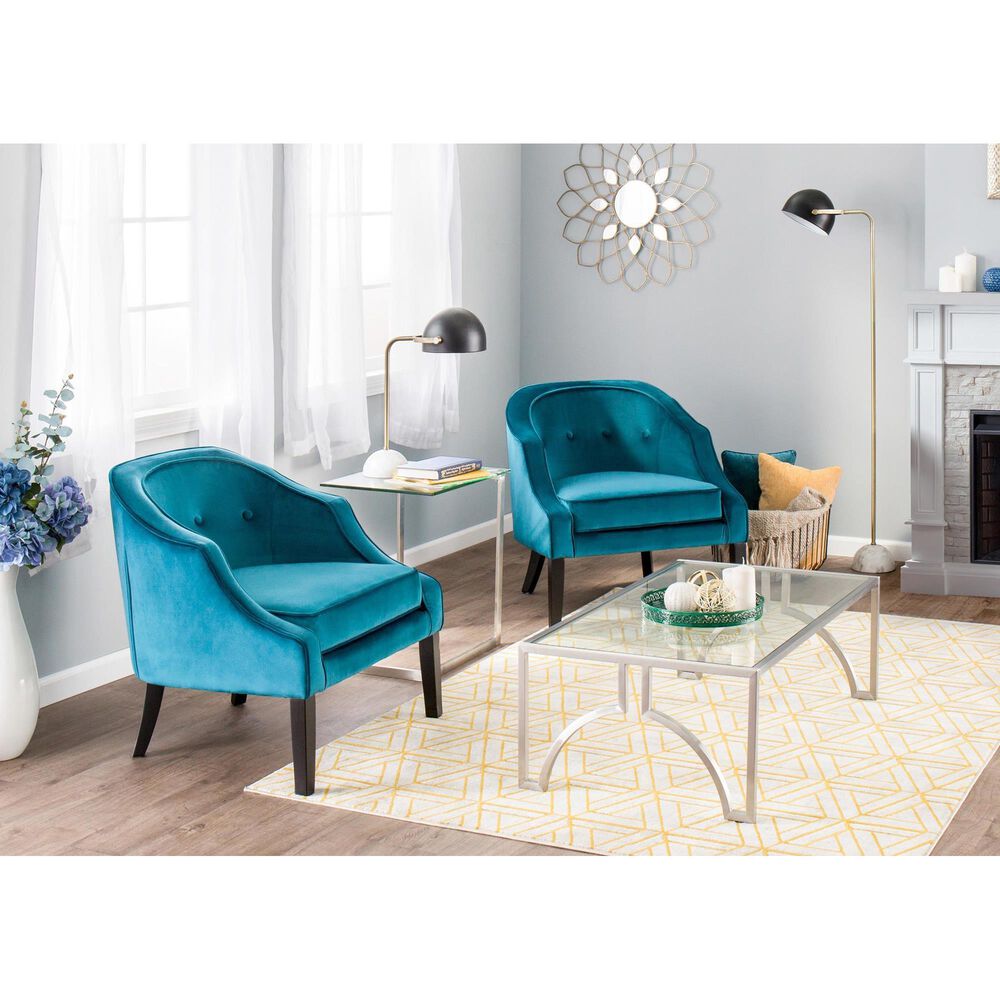 Lumisource Zenn End Table in Stainless Steel and Clear, , large