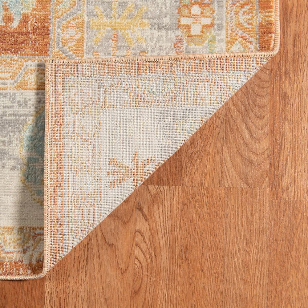 Amer Rugs Bohemian 8&#39;9&quot; x 11&#39;9&quot; Orange Beige Area Performance Rug, , large