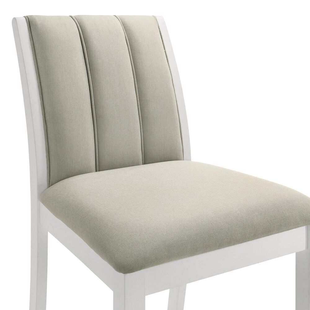 Armen Living Nolan 30" Bar Stool in Matte White, , large