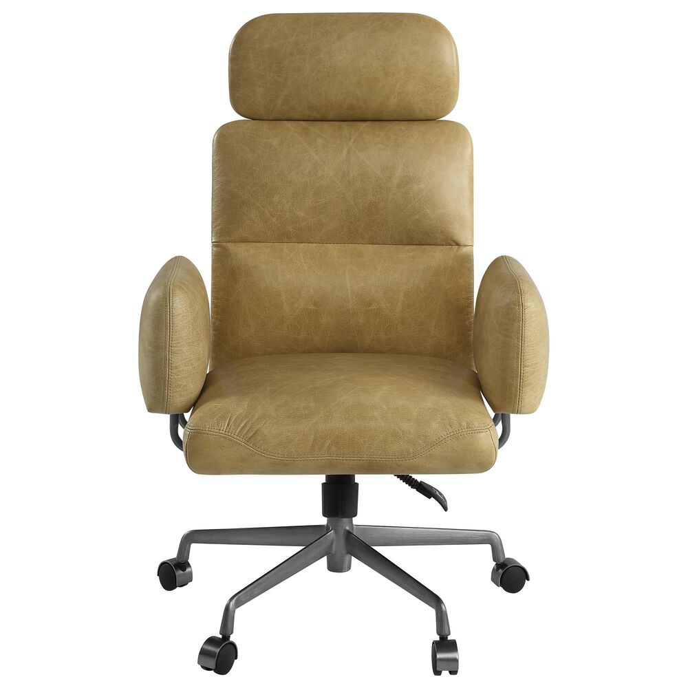 HOMLUX Davu Swivel Office Chair in Sahara Brown, , large