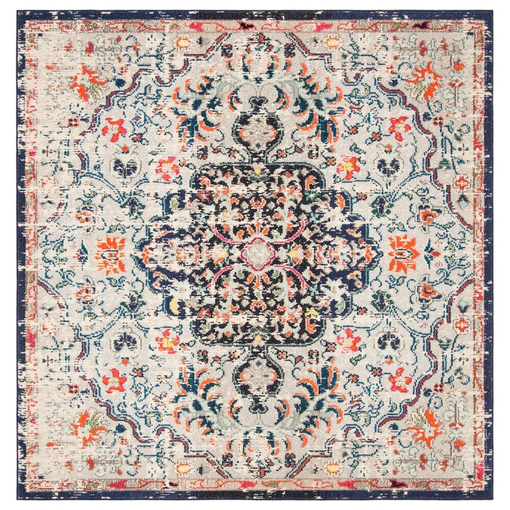Safavieh Madison MAD447B 5" Square Beige and Black Area Rug, , large