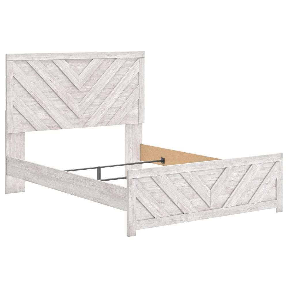Ashley Cayboni 4 Piece Queen Bedroom Set in Whitewash Paint, , large