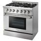 Thor Kitchen 5.2 Cu. Ft. Freestanding Liquid Propane Range in Stainless Steel, , large