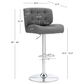 Linon Home Decor Bohen Swivel Bar Stool in Polished Chrome, , large