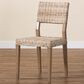 Baxton Studio Barossa Side Chair in Kubu Grey and Rustic Taupe, , large