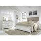 Ashley Kanwyn 4-Piece Cal King Upholstered Bed Set in Whitewash, , large