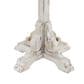 Maple and Jade Pedestal Scroll Accent End Table in Distressed White and Dark Brown, , large