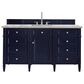 James Martin Vanities Brittany 60" Single Bathroom Vanity in Victory Blue with 3 cm Eternal Jasmine Pearl Silestone Top, Rectangular Sink and FreePower Wireless Charger, , large