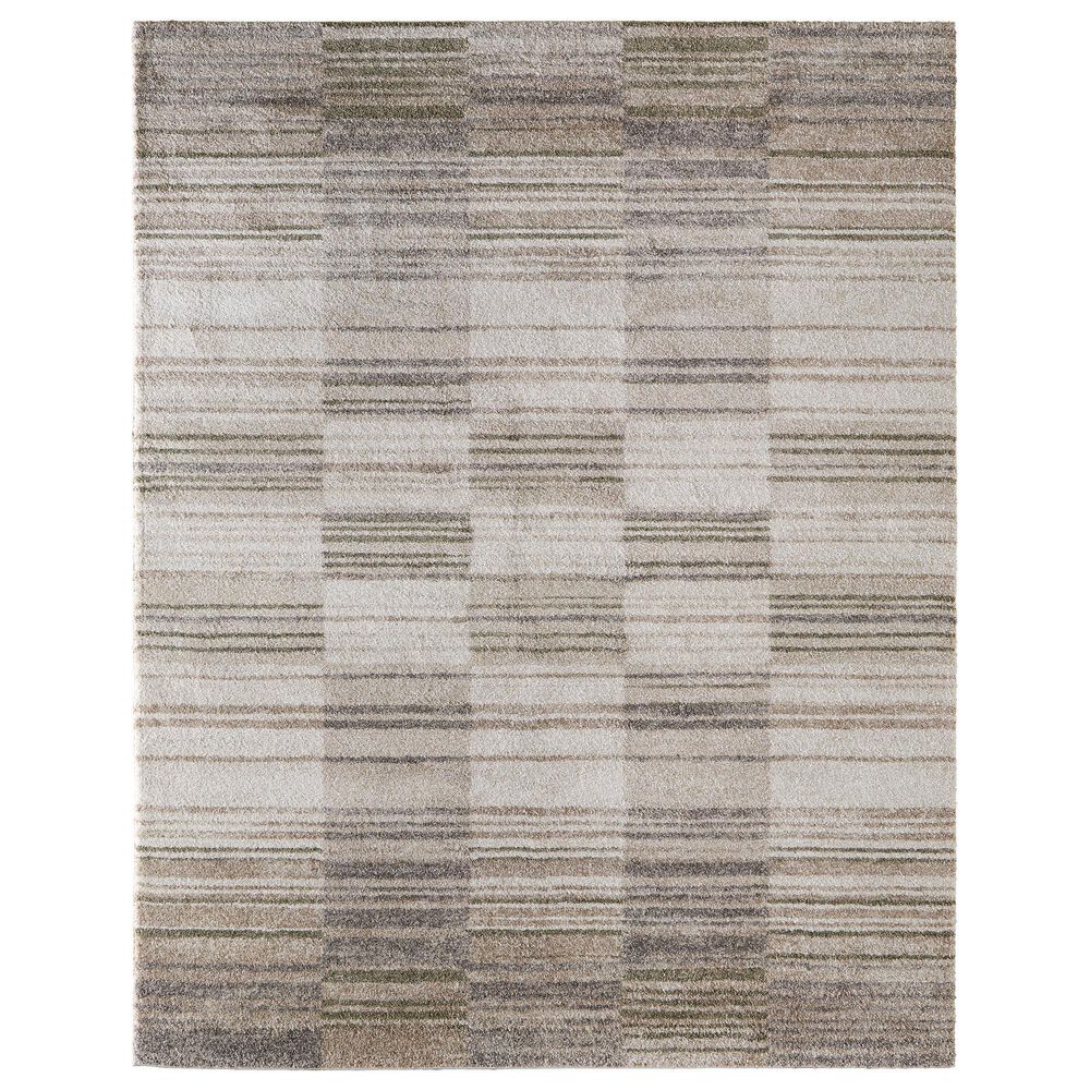 Feizy Richmond Gray and White 5" x 7"6" Area Rug, , large