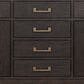 Lexora Home Laurel 72" Double Bathroom Vanity in Brown Oak with White Cultured Marble Top and Rectangular Sinks, , large