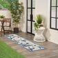 Nourison Aloha 2"3" x 12" Blue and Grey Indoor/Outdoor Runner, , large