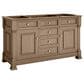 James Martin Vanities Brookfield 60" Single Bathroom Vanity in Pecan with 3 cm Arctic Fall Solid Surface Top and Rectangular Sink, , large