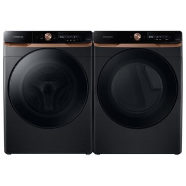 Samsung 4.6 Cu. Ft. Front Load Washer and 7.5 Cu. Ft. Gas Dryer Laundry Pair in Brushed Black, , large