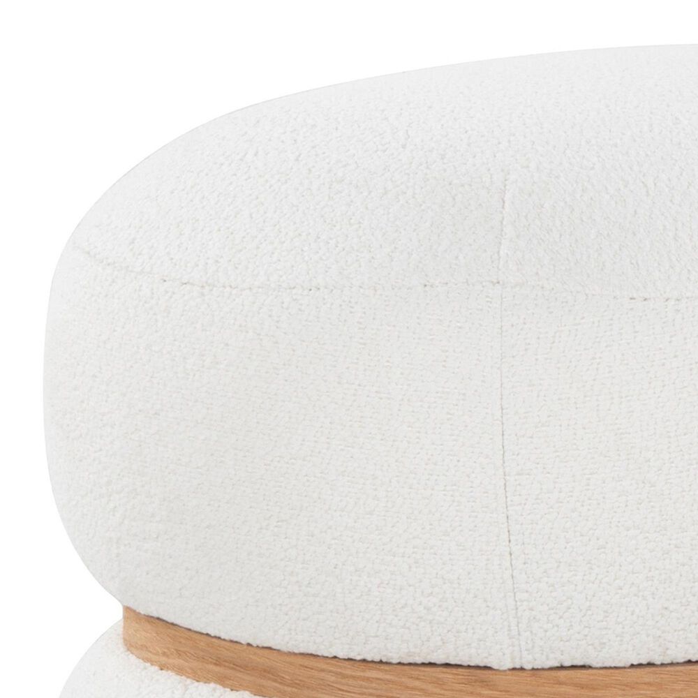 Lumisource Cinch Pouf Ottoman in Cream, , large