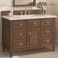James Martin Vanities Lorelai 48" Single Vanity Mid-Century Walnut with 3 cm Lime Delight Quartz Top, , large