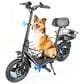 HOMLUX 650W 30-Mile Adults Electric Scooter with Pet Basket in Black, , large