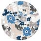 Safavieh Cabana CBN308F 6"7" Round Grey and Blue Indoor/Outdoor Area Performance Rug, , large