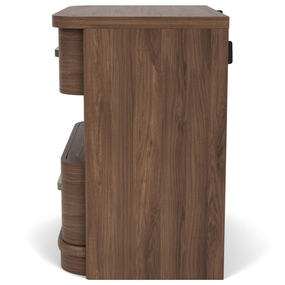 Riverside Furniture Delia 2-Drawer Nightstand in Nouveau Walnut, , large