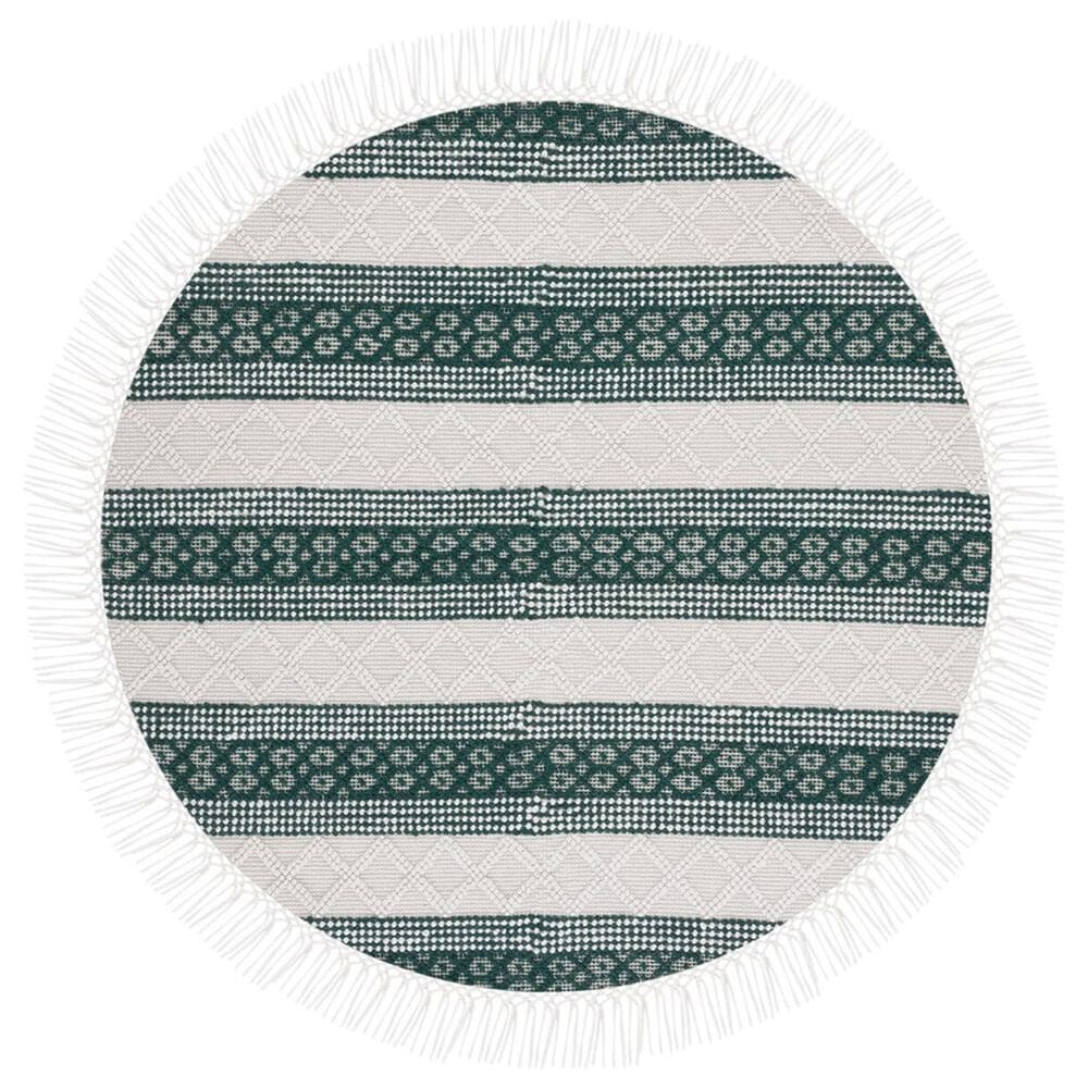 Safavieh Natura NAT859Y 6" Round Ivory and Green Area Rug, , large